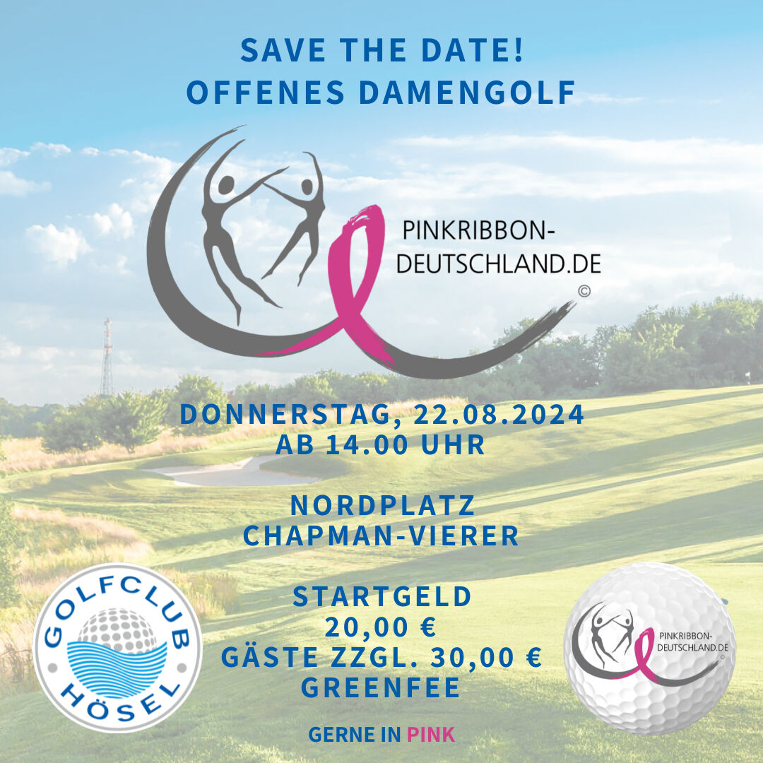 SAVE THE DATE! offenes Damengolf - Pinkribbon 