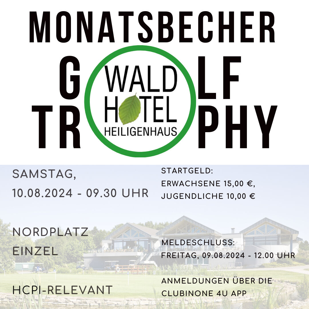 Waldhotel Golftrophy am 10.08.2024 - jetzt noch anmelden